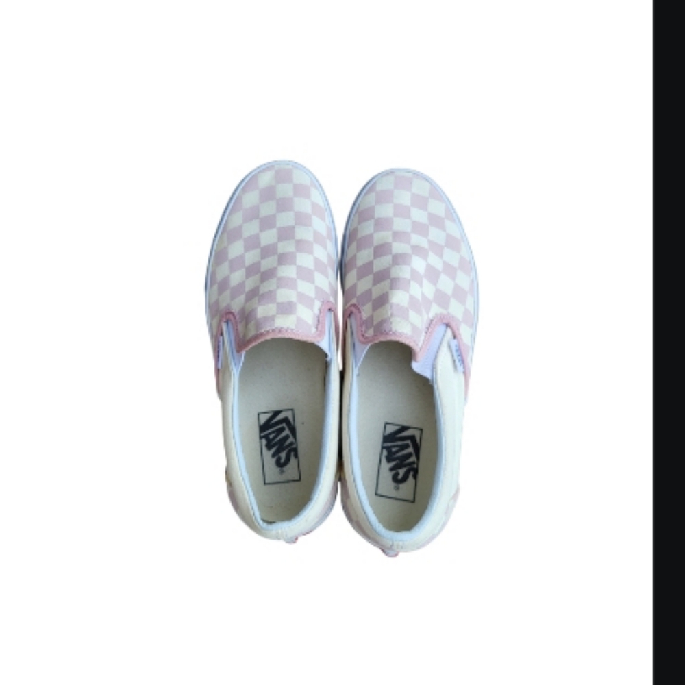 Vans Checkerboard Old Skool Sk8 Skate Classic Pink Cream Slip On Slipper Women 8 - Picture 10 of 12
